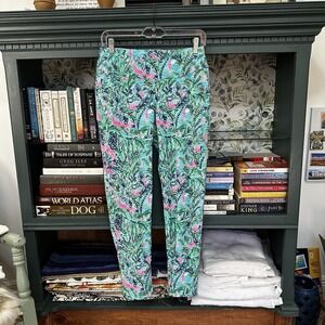 Lilly Pulitzer Corso Pants Size 4 Blue Par-fection Luxletic Golf Preppy